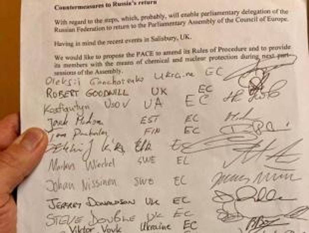У ПАРЄ спробували запровадити хімзахист від представників Росії