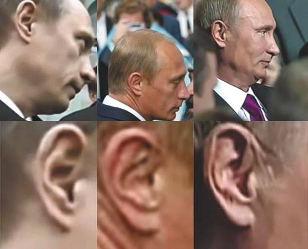 ● Кожен “Путін” має різну вушну раковину.