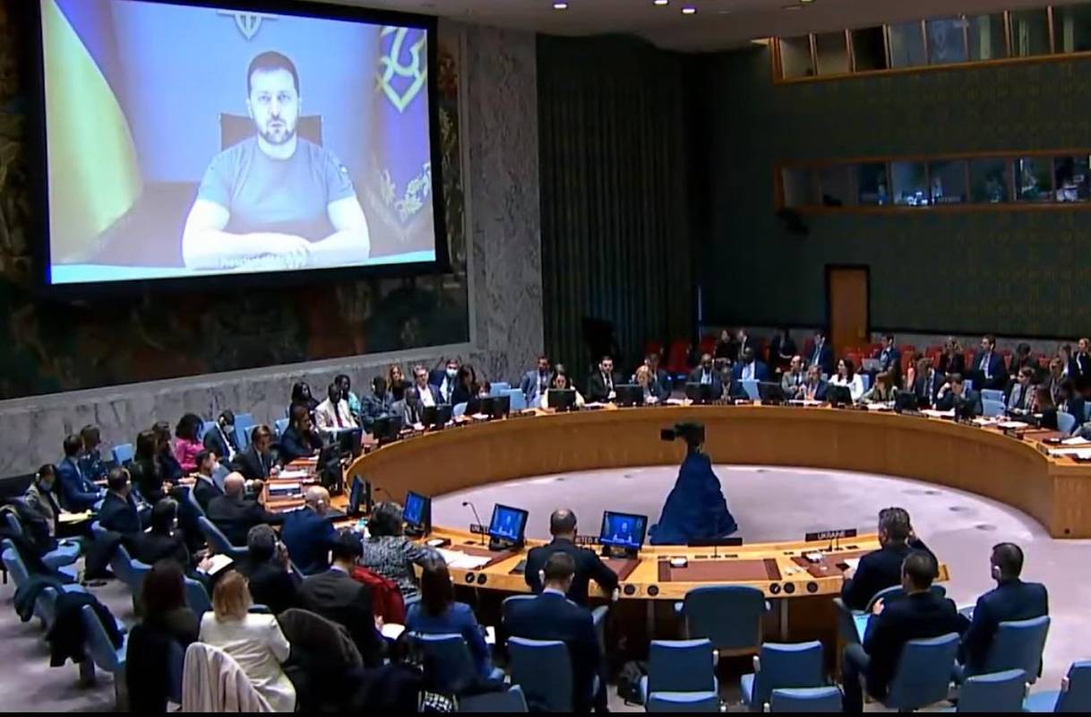 Ракетний терор РФ: Зеленський виступив на терміновому засіданні Ради безпеки ООН
