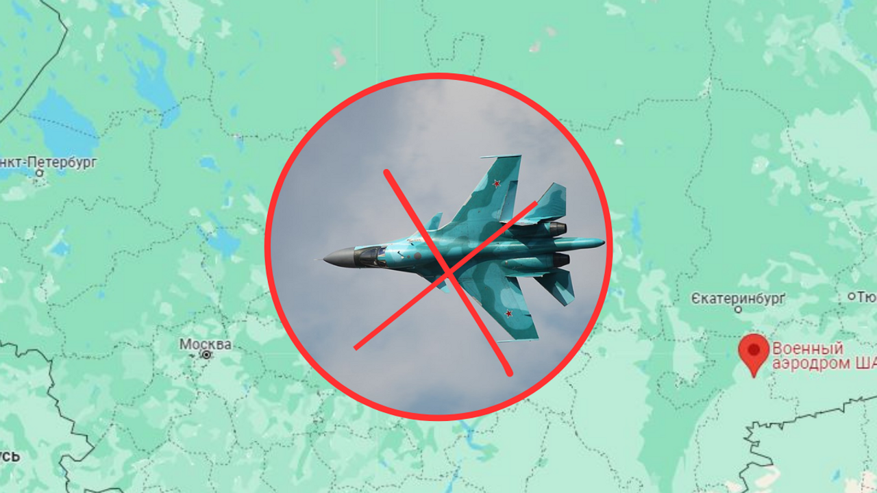 Винищувач Су-34 згорів у Росії на аеродромі “Шагол”: розвідка показала відео