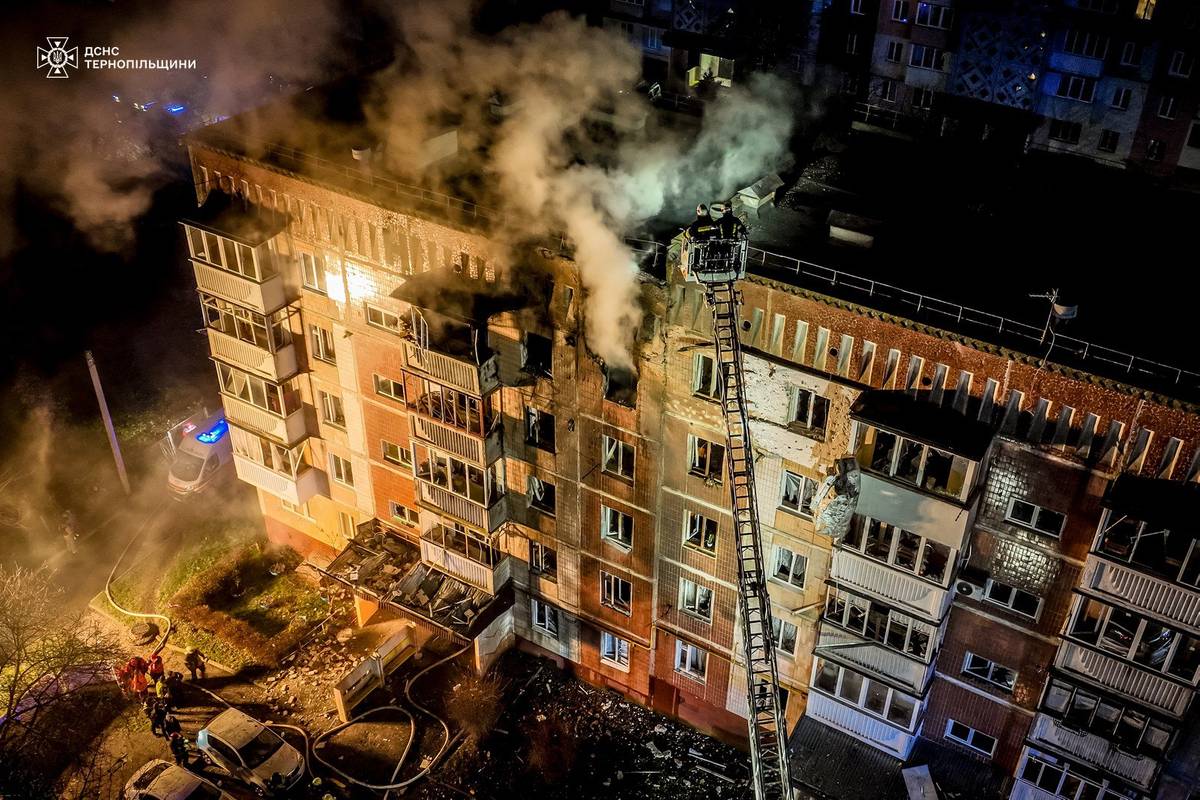 “Шахед” влучив у будинок в Тернополі: загинув чоловік, є постраждалі