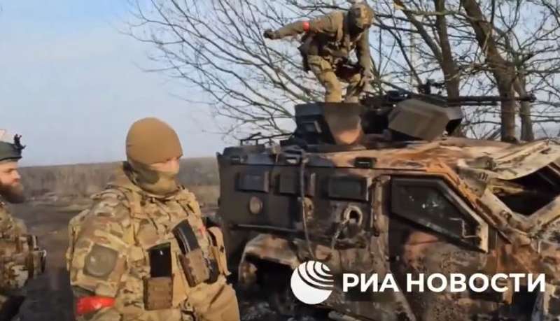Скрін з відео рашистів