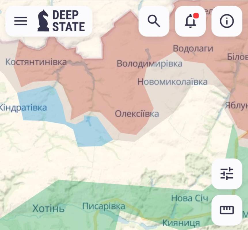 Скриншот мапи DeepState