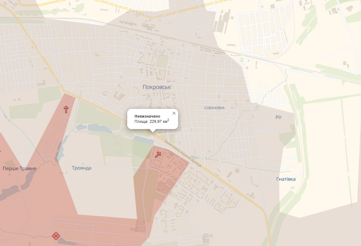 Скриншот мапи DeepState