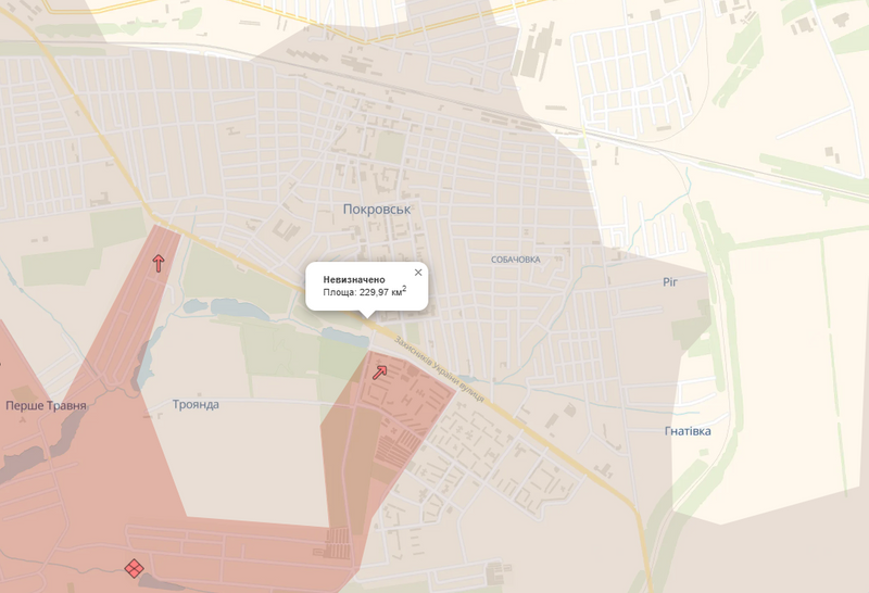 Скриншот мапи DeepState