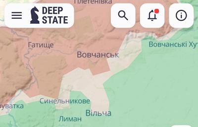 Скриншот з мапи DeepState