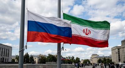 Прапори Ірану та РФ