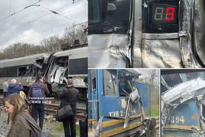 Поїзд “Інтерсіті+” зіштовхнувся з тепловозом у Вінницькій області (фото, відео)